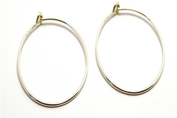 Creoler øreringe 25 mm, Sterling sølv